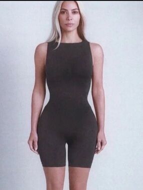 SKIMS recycled nylon mid-thigh jumpsuit
